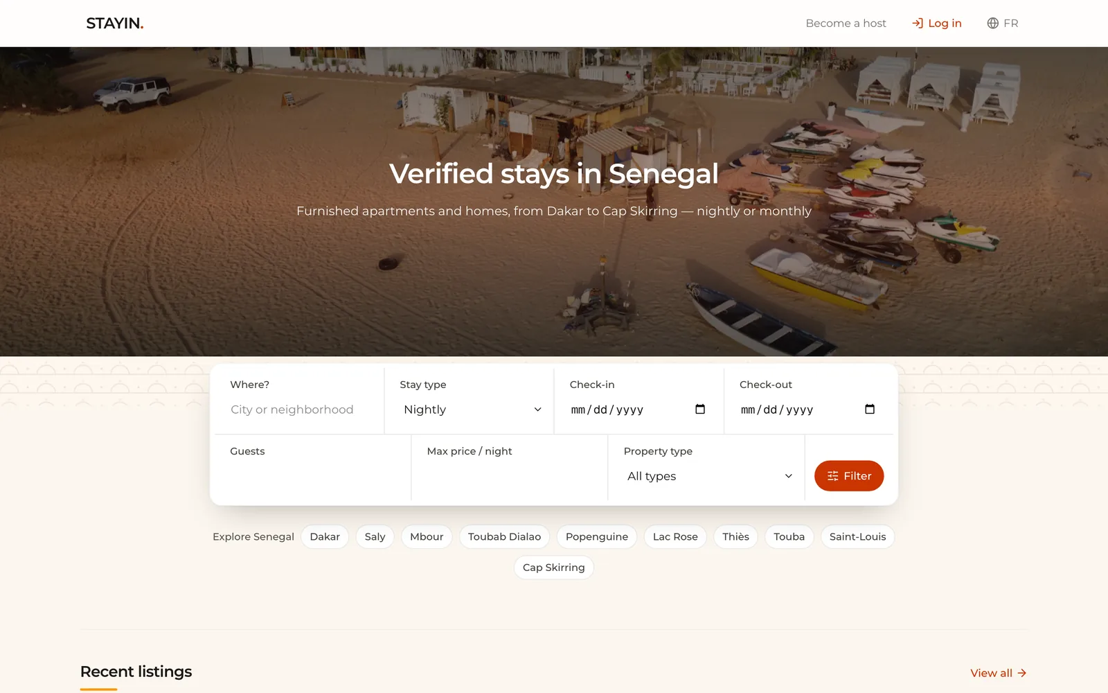 Aperçu du site Stayin